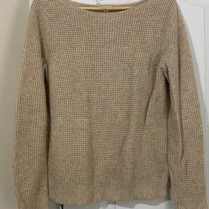 Gap women's waffle knit sweater in oatmeal color
